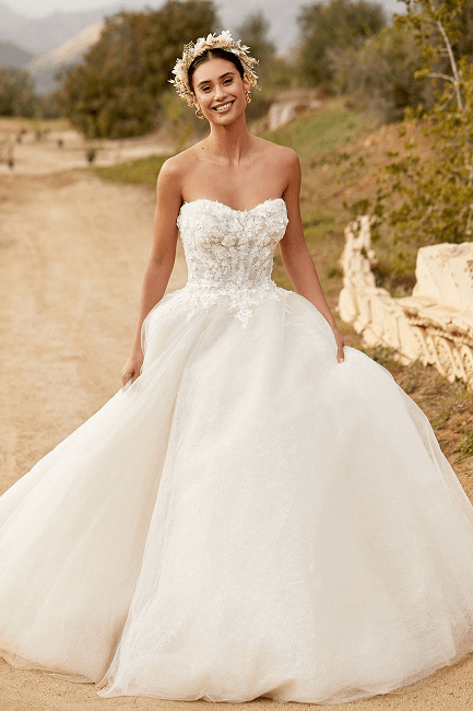 Madison James strapless wedding dress